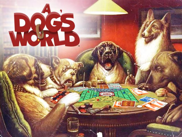 "Dogs Playing 'A Dog's World' "
